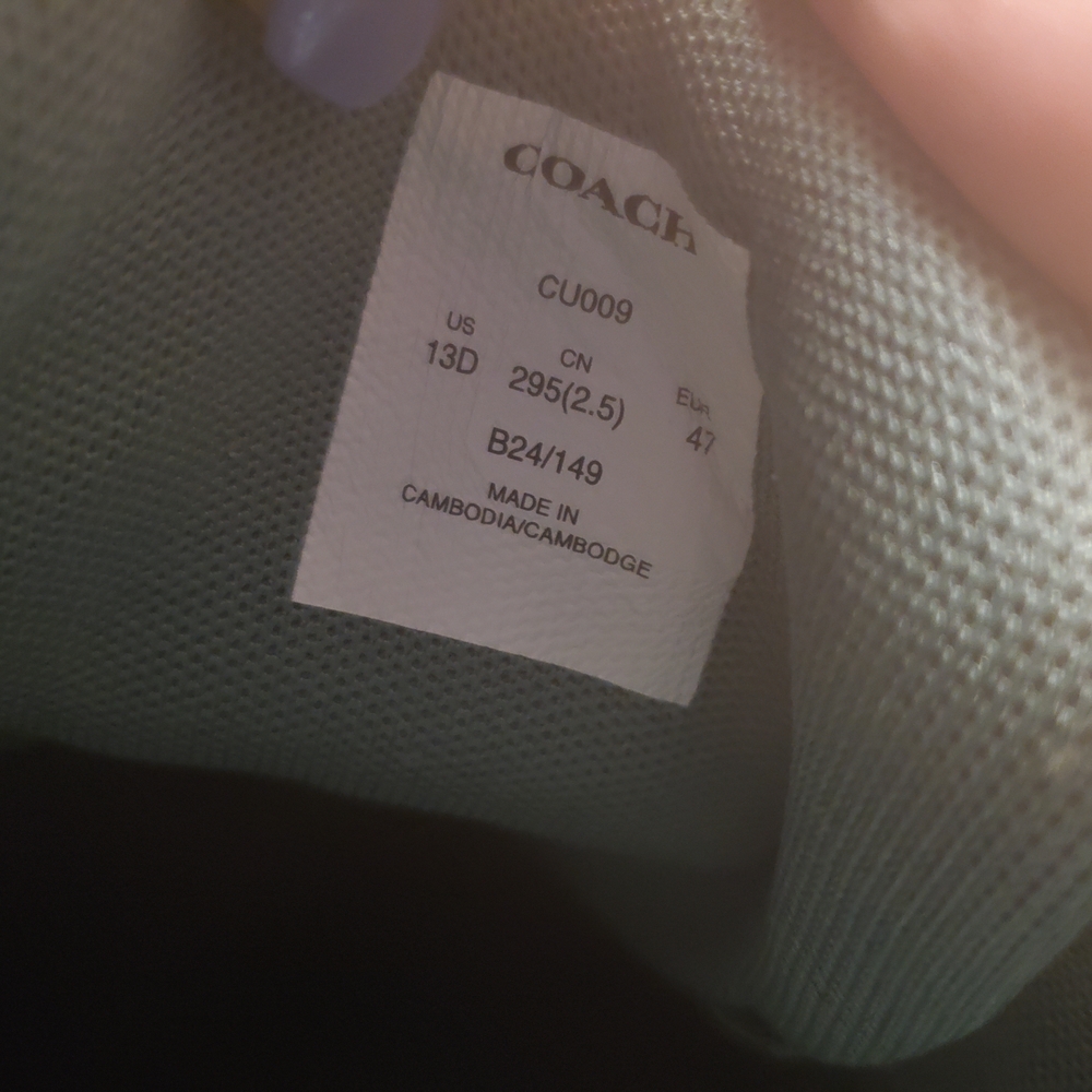 COACH Mens Aquamarine Low-Top Sneakers - Picture 10 of 10